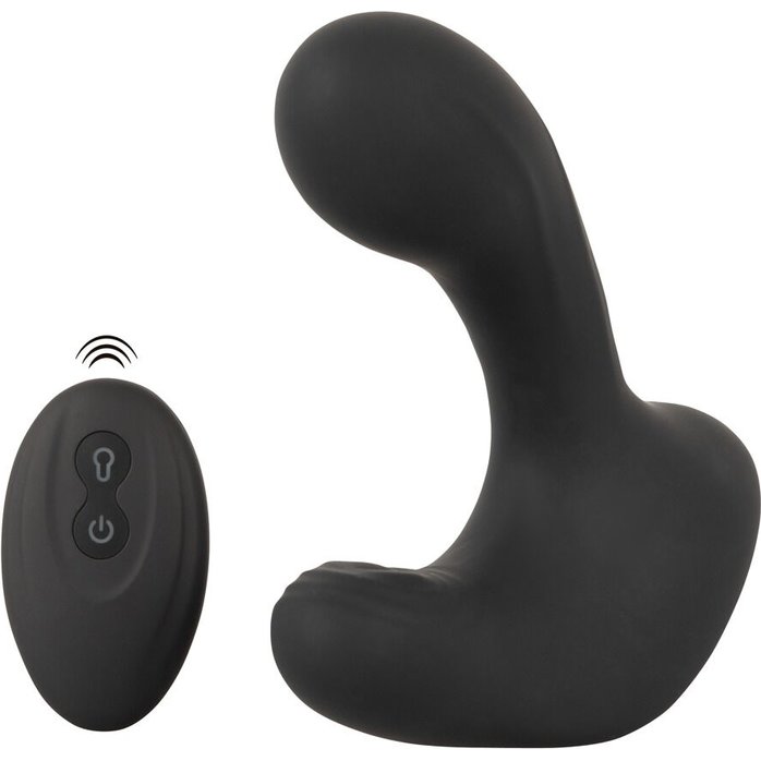 Черная анальная вибропробка с функцией расширения RC Butt Plug with 3 functions - You2Toys