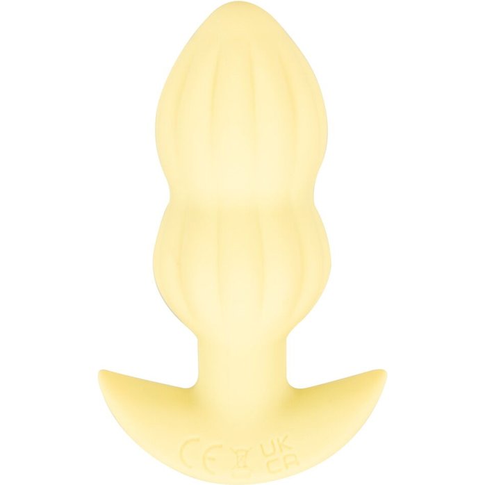 Желтая анальная пробка с вибрацией Cuties Vibrating Mini Butt Plug - 8 см - Cuties. Фотография 3.