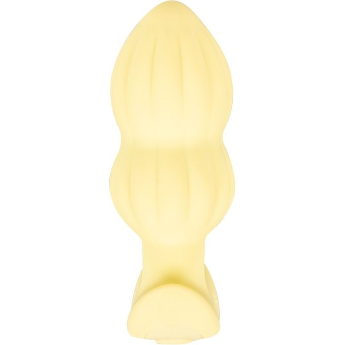 Желтая анальная пробка с вибрацией Cuties Vibrating Mini Butt Plug - 8 см - Cuties. Фотография 4.