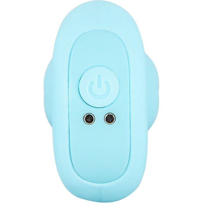 Голубая анальная пробка с вибрацией Cuties Vibrating Mini Butt Plug - 8 см - Cuties. Фотография 6.