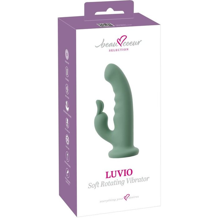Зеленый вибратор-ротатор Luvio - 19,3 см - Beau coeur. Фотография 2.