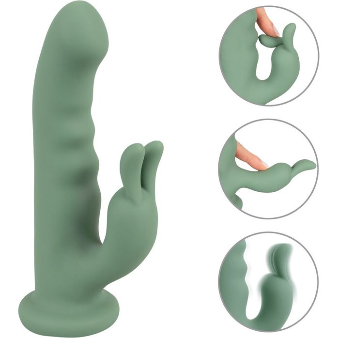 Зеленый вибратор-ротатор Luvio - 19,3 см - Beau coeur. Фотография 4.