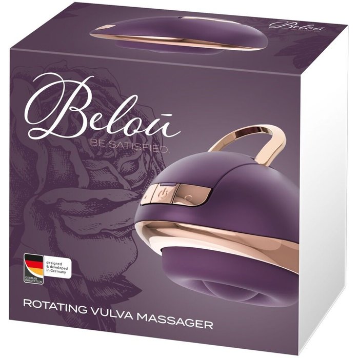 Фиолетовый вращающийся массажёр для вульвы Rotating Vulva Massager - Belou. Фотография 2.