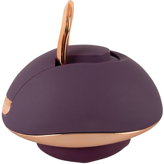 Фиолетовый вращающийся массажёр для вульвы Rotating Vulva Massager - Belou. Фотография 4.