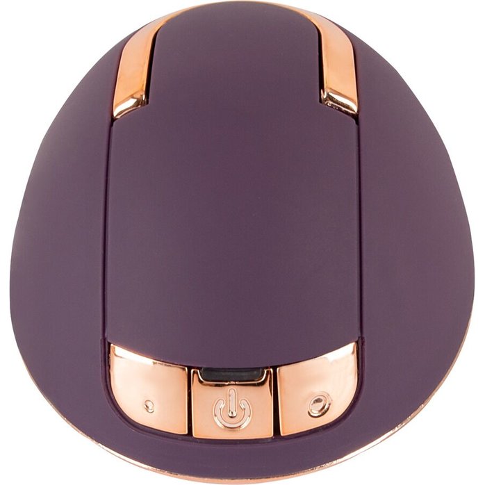 Фиолетовый вращающийся массажёр для вульвы Rotating Vulva Massager - Belou. Фотография 5.
