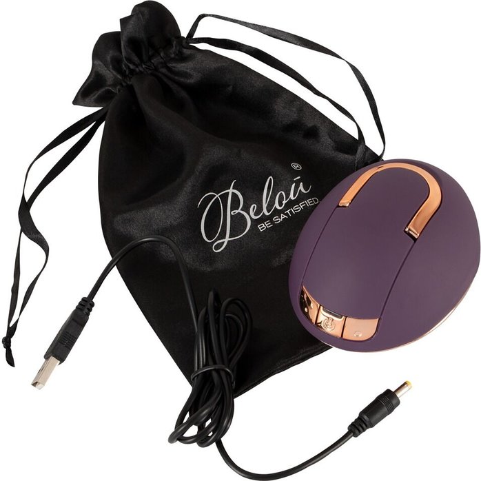 Фиолетовый вращающийся массажёр для вульвы Rotating Vulva Massager - Belou. Фотография 10.