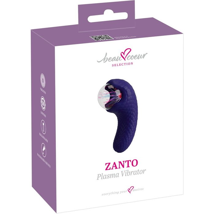 Синий плазменный вибратор ZANTO Plasma Vibrator - Beau coeur. Фотография 2.