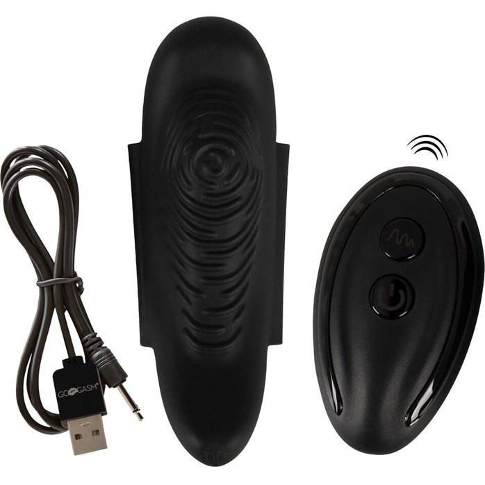 Черный вибратор в трусики Panty Vibrator - GoGasm. Фотография 11.