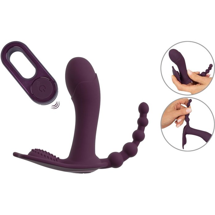 Фиолетовый вибратор для ношения в трусиках ARIVA RC Panty Vibrator - Beau coeur. Фотография 3.