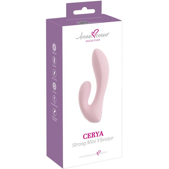 Розовый мини-вибратор CERYA Strong Mini Vibrator - 14 см - Beau coeur. Фотография 2.