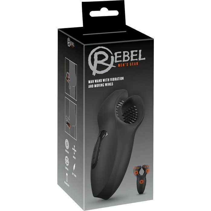 Мужской вибратор-стимулятор Man Wand with Vibration and Moving Wings - Rebel. Фотография 2.