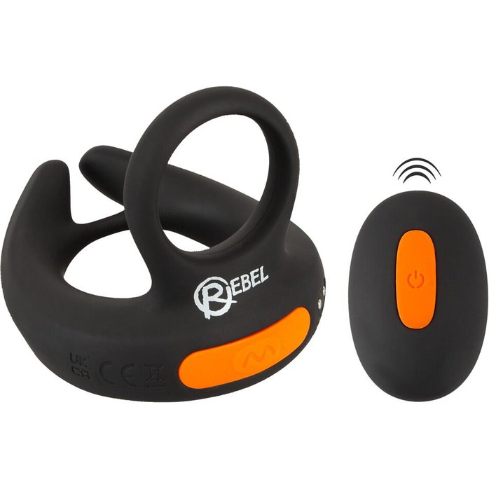 Черный вибростимулятор мошонки RC Scrotum Stimulator with Vibration - Rebel. Фотография 3.