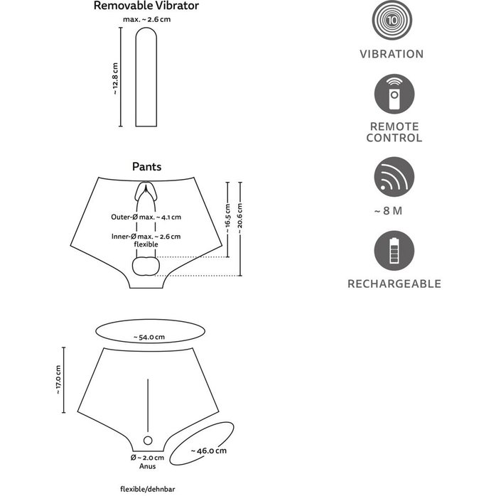Силиконовые трусы с вибрирующим пенисом - You2Toys. Фотография 9.