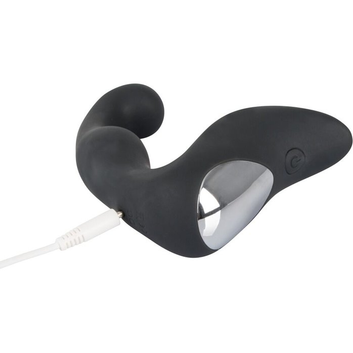 Черный перезаряжаемый стимулятор простаты с вибрацией - 14,6 см - Rebel. Фотография 3.