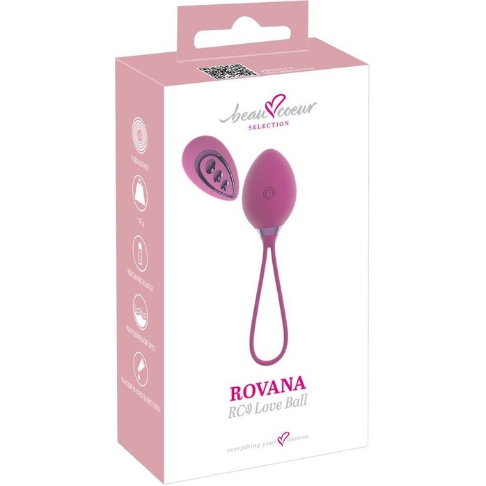Фиолетовый вагинальный шарик ROVANA RC Love Ball - Beau coeur. Фотография 3.