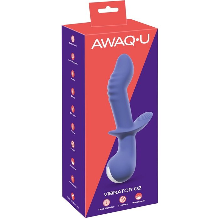 Сиреневый вибратор AWAQ.U Vibrator 02 - 21,6 см - AwaQ.u. Фотография 2.