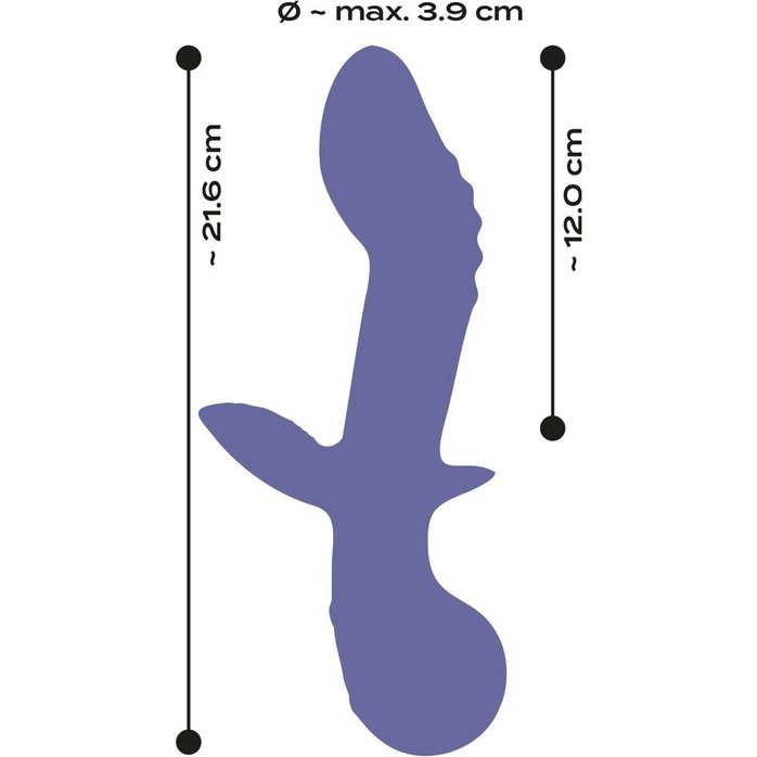 Сиреневый вибратор AWAQ.U Vibrator 02 - 21,6 см - AwaQ.u. Фотография 8.