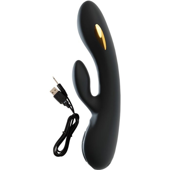 Черный вибратор-кролик с электростимуляцией E-Stim Rabbit Vibrator - 20,5 см - XOUXOU. Фотография 7.