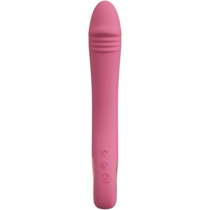 Розовый тонкий вибратор для точки G Slim G-Spot Rose - 21,4 см - You2Toys. Фотография 4.