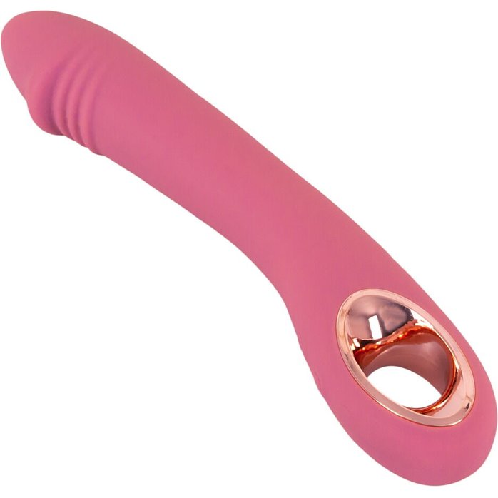 Розовый тонкий вибратор для точки G Slim G-Spot Rose - 21,4 см - You2Toys. Фотография 6.