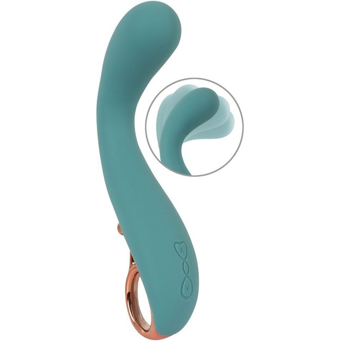 Бирюзовый вибратор для точки G The Magician G-Spot Vibrator - 19 см - You2Toys. Фотография 3.