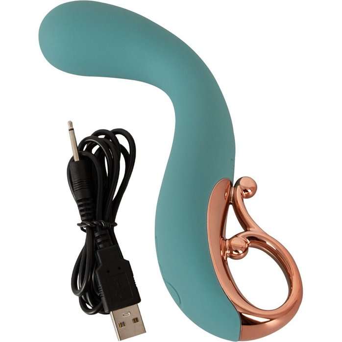 Бирюзовый вибратор для точки G The Magician G-Spot Vibrator - 19 см - You2Toys. Фотография 7.