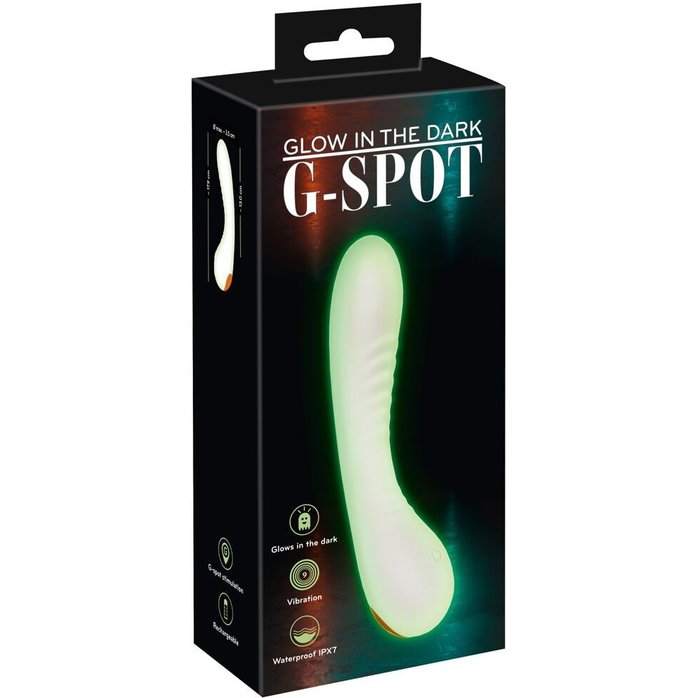 Люминесцентный вибратор для точки G Glow in the dark G-Spot - 17,9 см - You2Toys. Фотография 2.