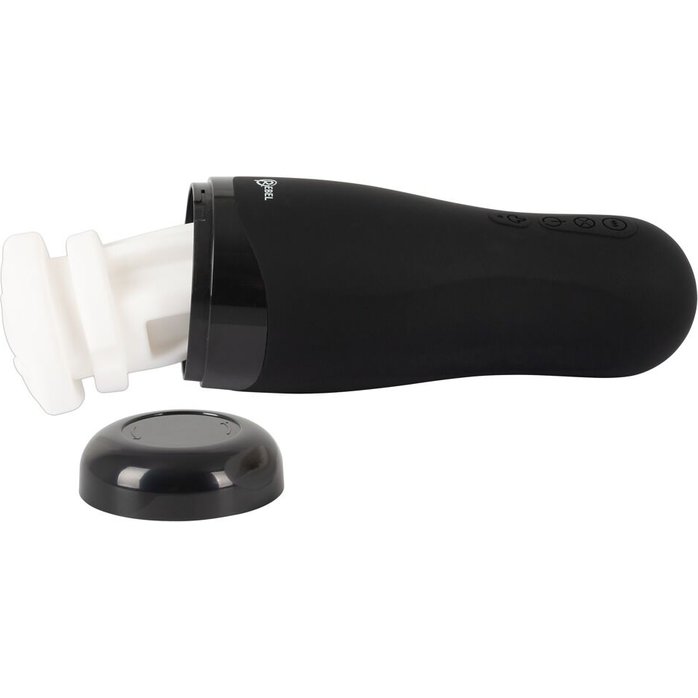 Черный вибромастурбатор с подогревом Masturbator with 3 Functions - Rebel. Фотография 4.