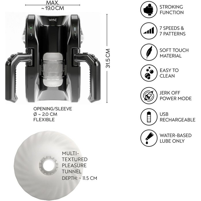 Мощный мастурбатор WYNE Masturbator 10 - WYNE. Фотография 15.