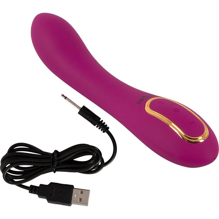 Лиловый вибратор с функцией расширения Inflatable Vibrator - 21,1 см - JAVIDA. Фотография 8.