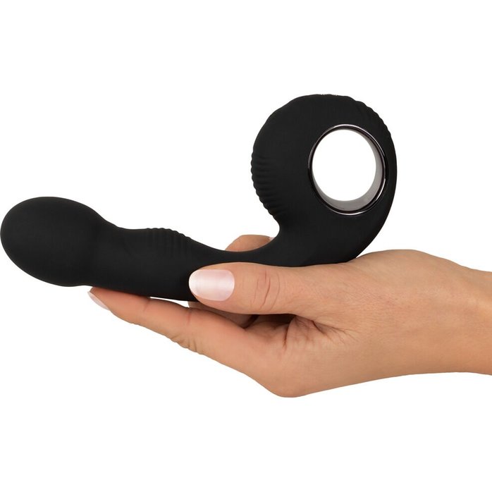 Черный силиконовый вибратор G P-Spot Vibrator - 16,8 см - Black Velvets. Фотография 6.