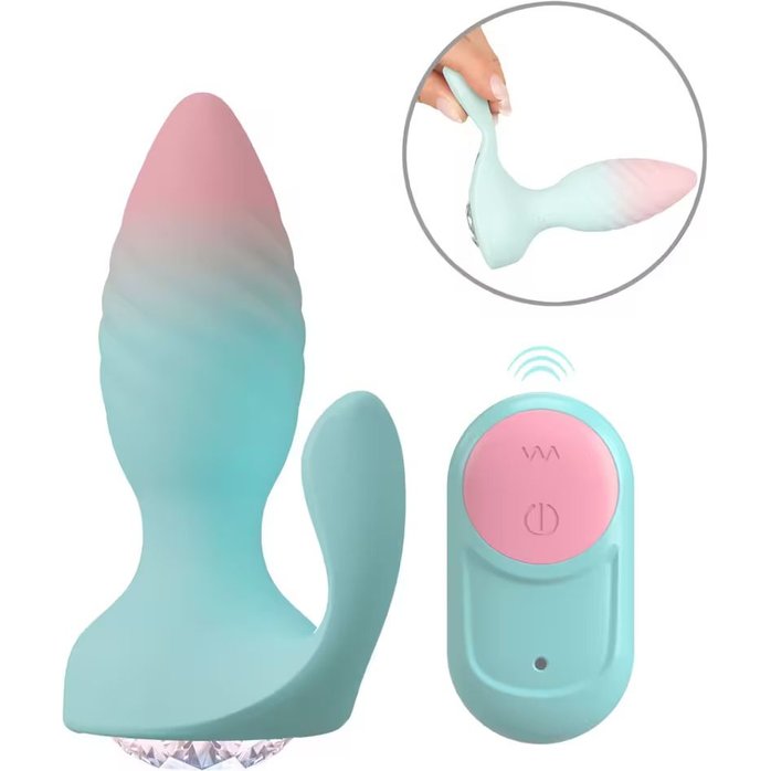 Анальная пробка JUVELA RC Butt Plug с пультом ДУ - 11,5 см - Beau coeur. Фотография 8.