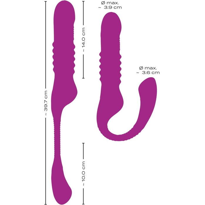 Лиловый вибратор 3 Function Vibrator с функцией фрикций и постукиванием - JAVIDA. Фотография 14.