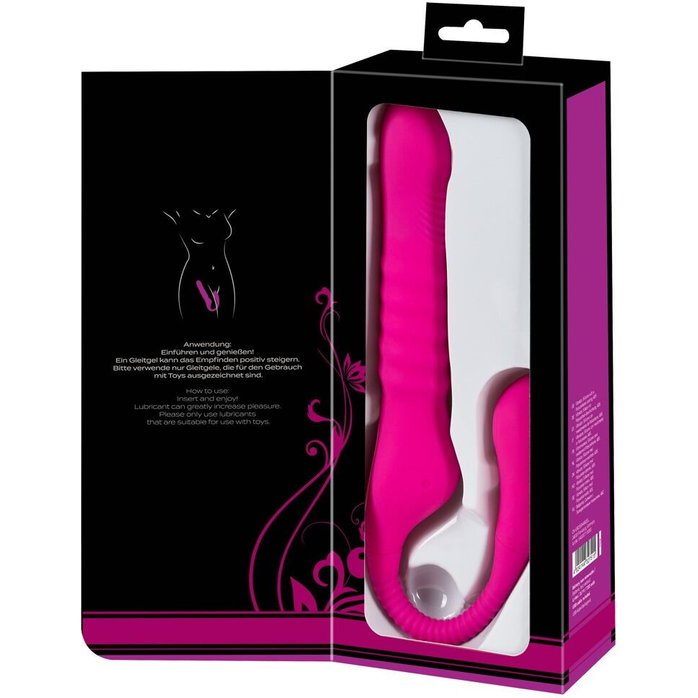 Лиловый вибратор 3 Function Vibrator с функцией фрикций и постукиванием - JAVIDA. Фотография 3.