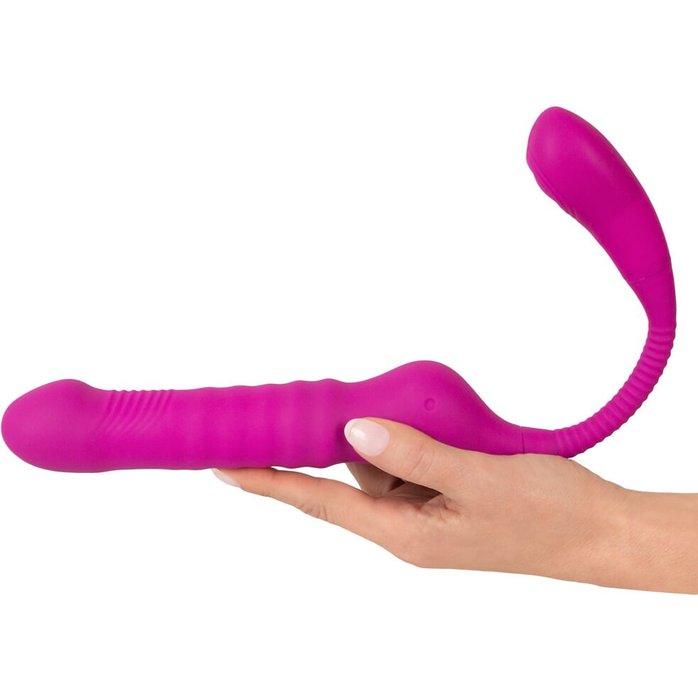 Лиловый вибратор 3 Function Vibrator с функцией фрикций и постукиванием - JAVIDA. Фотография 9.