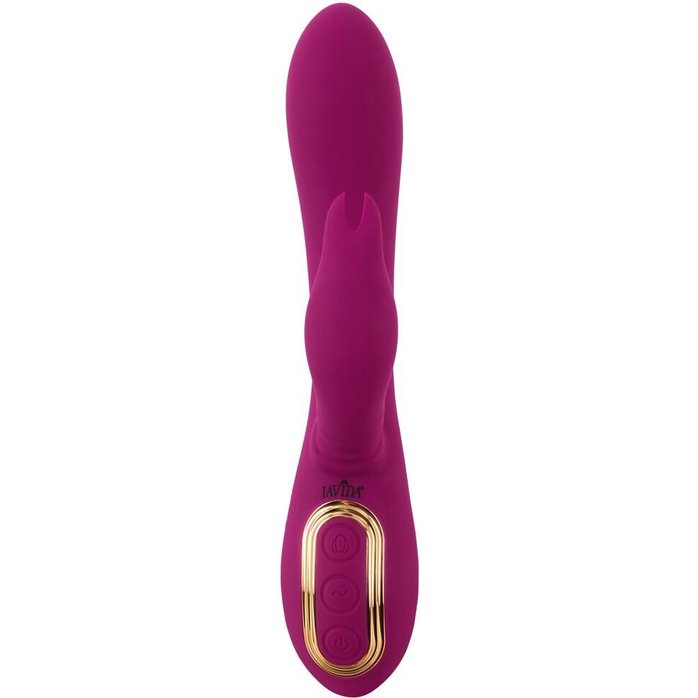 Фиолетовый вибратор 3 Function Vibrator с вращением бусин - 23 см - JAVIDA. Фотография 4.