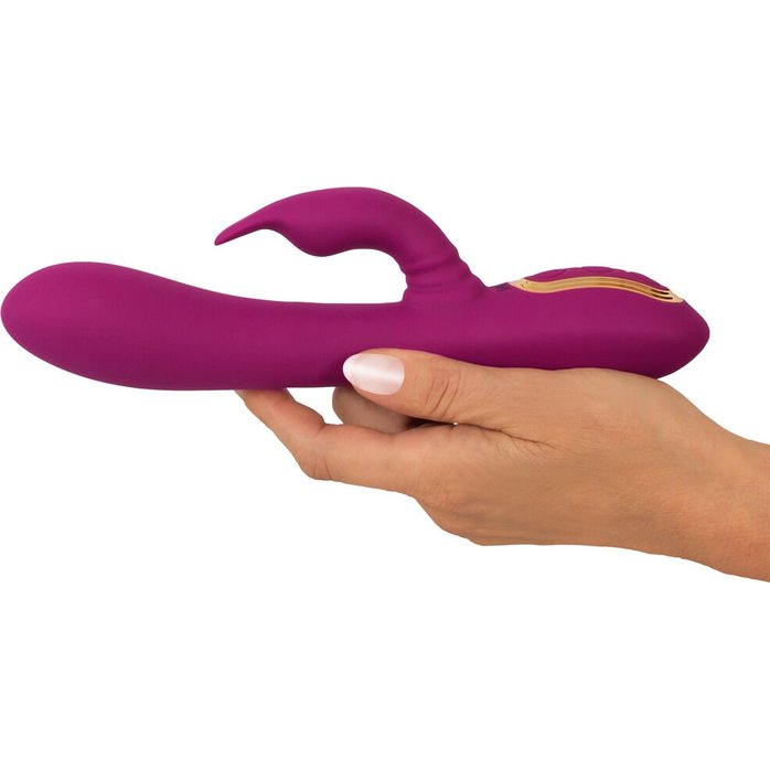 Фиолетовый вибратор 3 Function Vibrator с вращением бусин - 23 см - JAVIDA. Фотография 6.