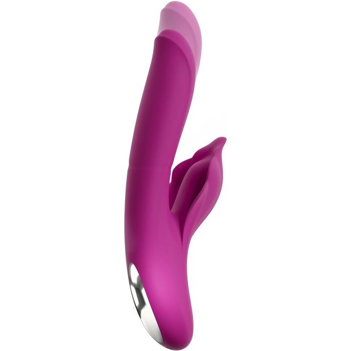 Лиловый вибратор-кролик 4 Function Vibrator - 24 см - JAVIDA. Фотография 5.