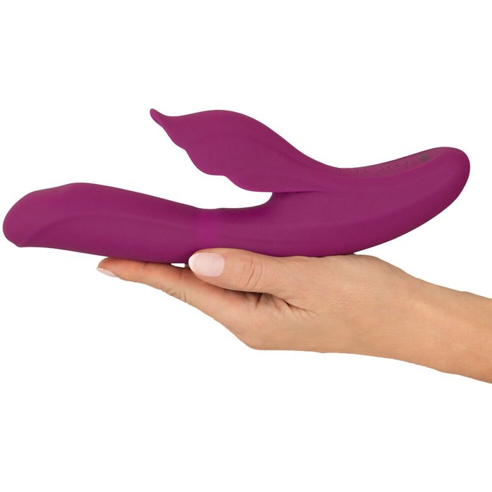 Лиловый вибратор-кролик 4 Function Vibrator - 24 см - JAVIDA. Фотография 8.
