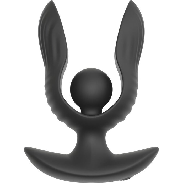 Черная расширяющаяся анальная пробка с вибрацией RC Inflatable Expander Plug with Vibration - Anos. Фотография 5.