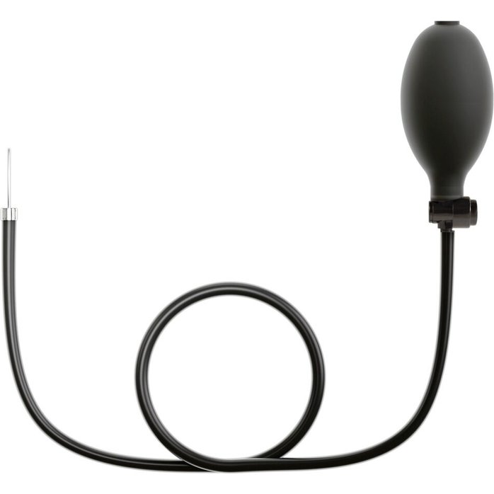 Черная расширяющаяся анальная пробка с вибрацией RC Inflatable Expander Plug with Vibration - Anos. Фотография 10.