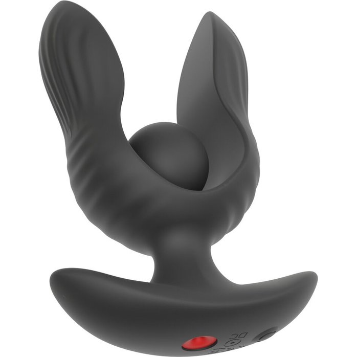 Черная расширяющаяся анальная пробка с вибрацией RC Inflatable Expander Plug with Vibration - Anos