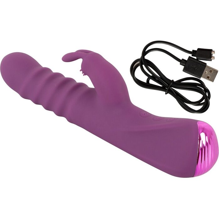 Фиолетовый вибратор-кролик 2 Function Rabbit Vibrator - 23,7 см - JAVIDA. Фотография 9.