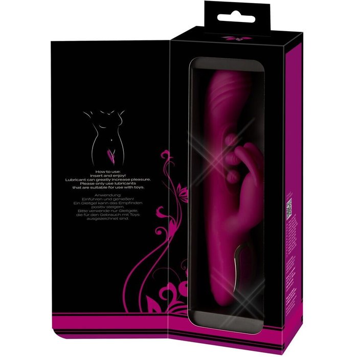 Лиловый вибратор-кролик 2 Function Vibrator Squirting - 22,5 см - JAVIDA. Фотография 3.