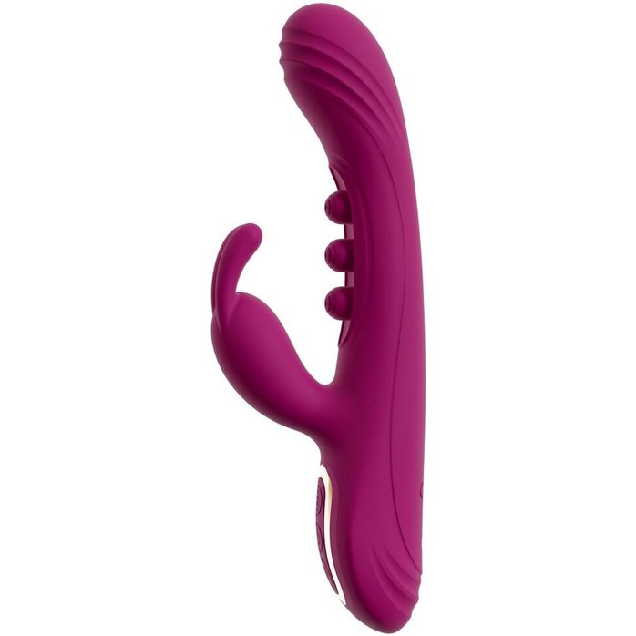 Лиловый вибратор-кролик 2 Function Vibrator Squirting - 22,5 см - JAVIDA. Фотография 6.