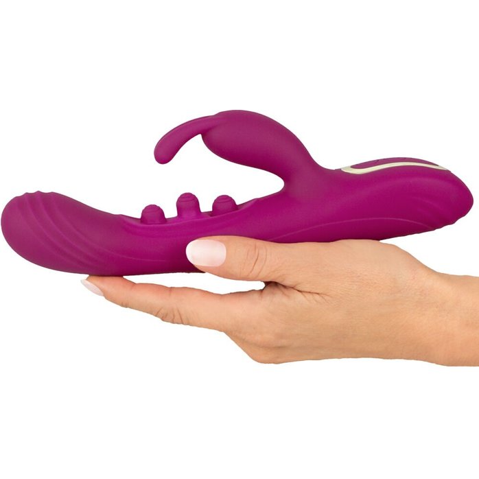 Лиловый вибратор-кролик 2 Function Vibrator Squirting - 22,5 см - JAVIDA. Фотография 8.