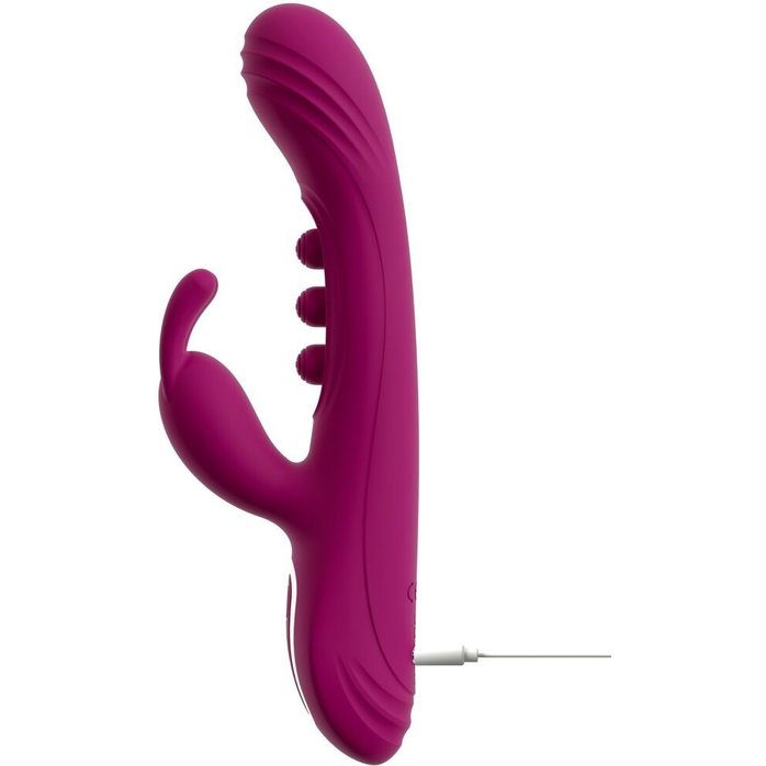 Лиловый вибратор-кролик 2 Function Vibrator Squirting - 22,5 см - JAVIDA. Фотография 9.