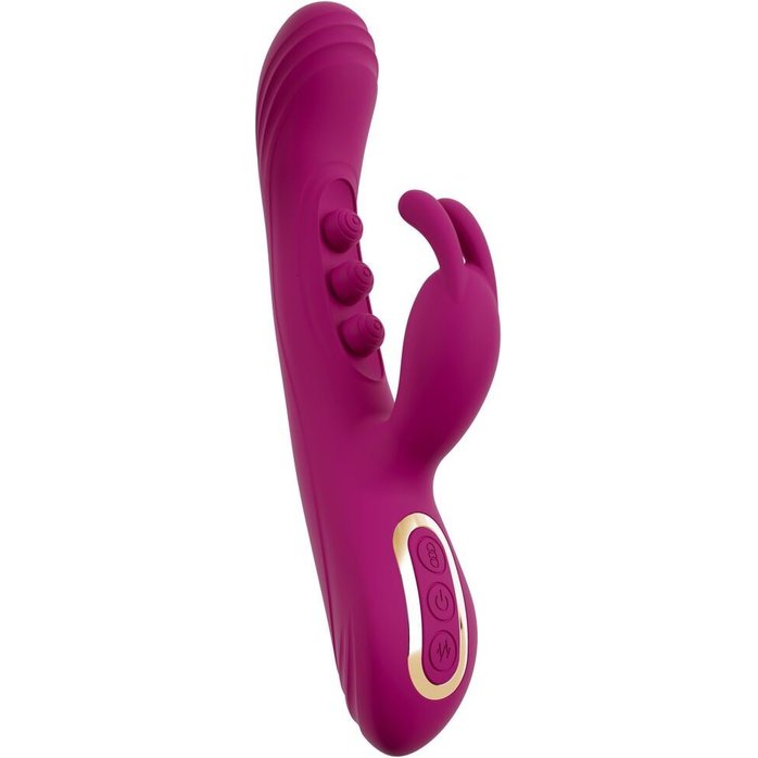 Лиловый вибратор-кролик 2 Function Vibrator Squirting - 22,5 см - JAVIDA