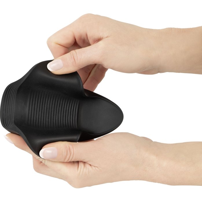 Черный мастурбатор с гибкими крылышками - Rebel. Фотография 10.