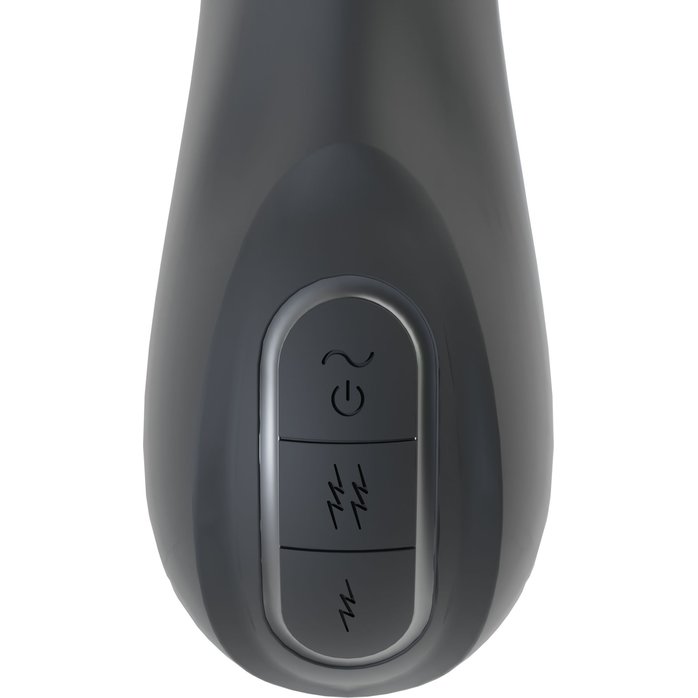 Черный вибратор-электростимулятор для точки G - 20,2 см - XOUXOU. Фотография 12.